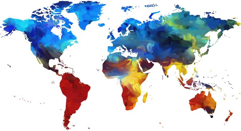A map of the countries of the world
