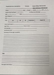 A form AU Health staff use for telehealth appointments