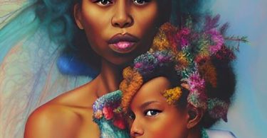 Painting of Black woman and child