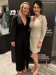 Two women in gowns